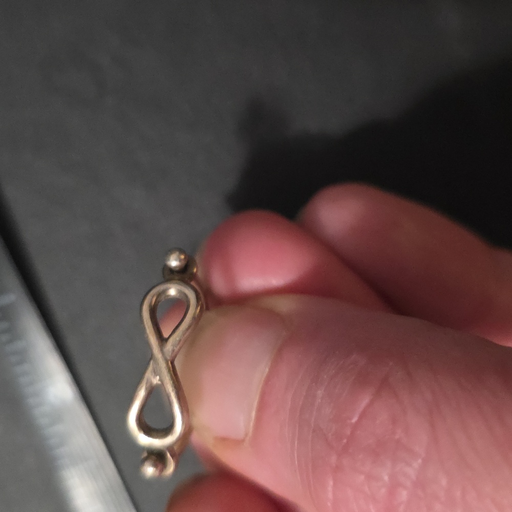 Vintage Sterling Infinity Ring Size 7